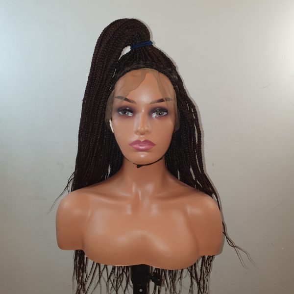 Knotless full lace with baby hair, dark brown