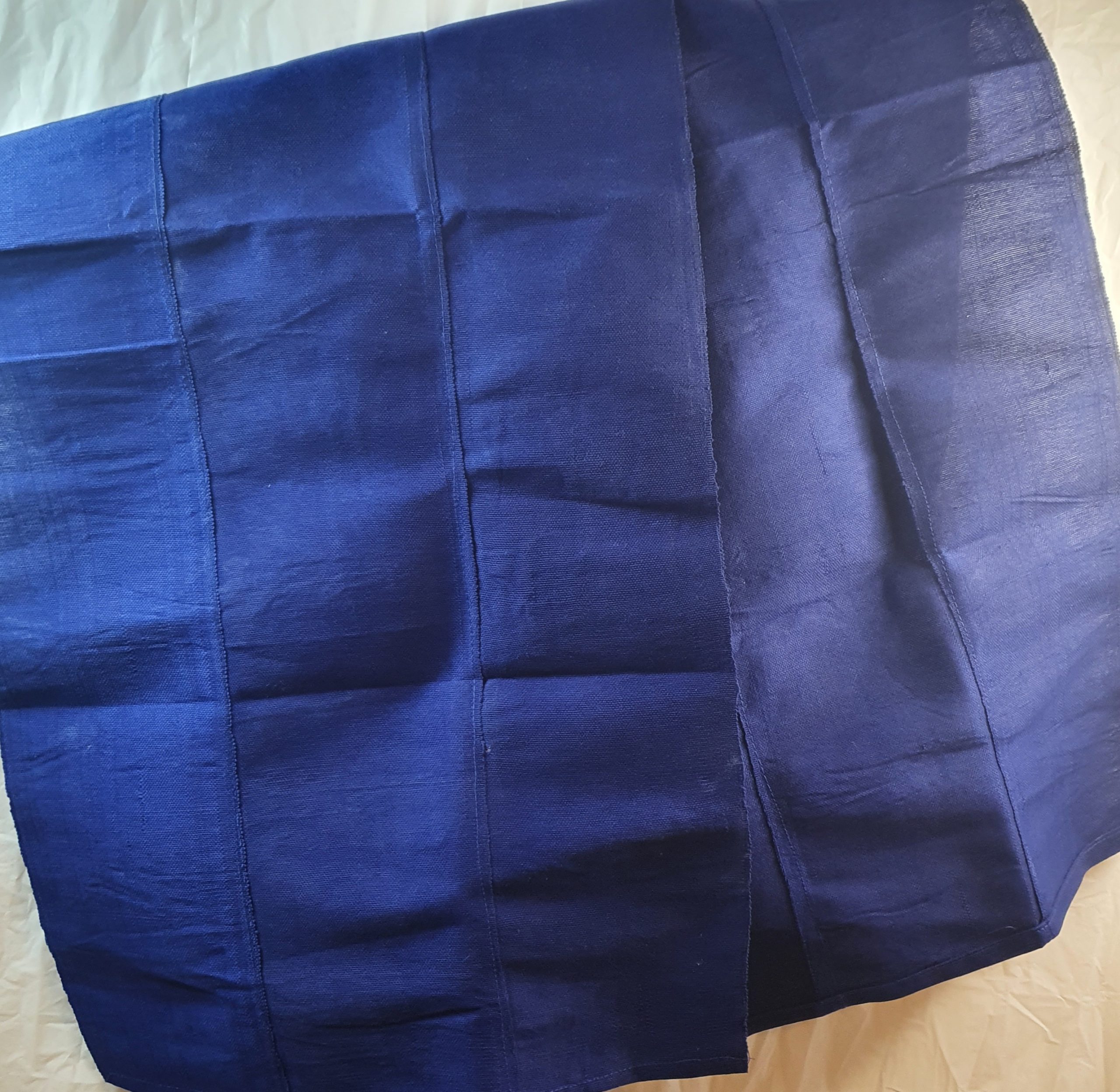Blue Aso Oke Gele Head Wrap, 100% High Quality Handwoven