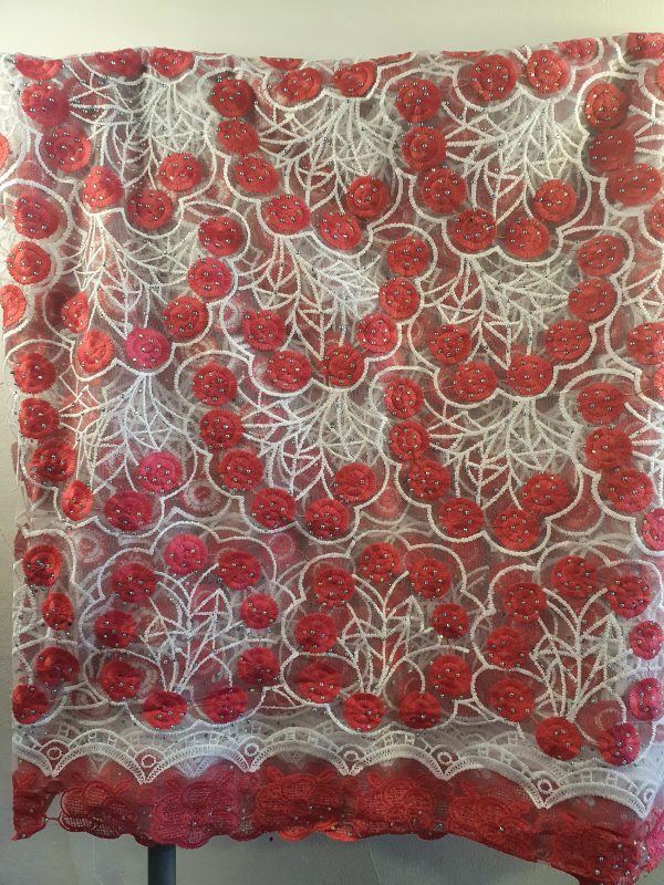 African Stones Lace Fabric