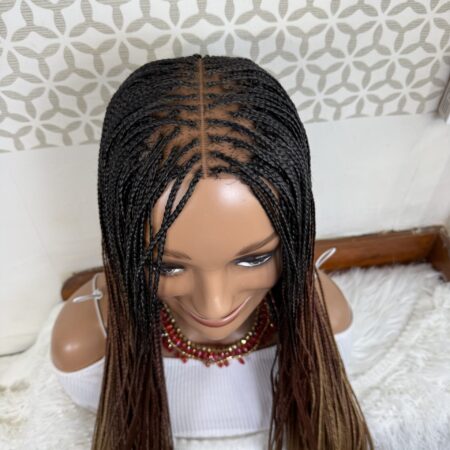 Lizzy 3 toned tiny braid, 34 inches